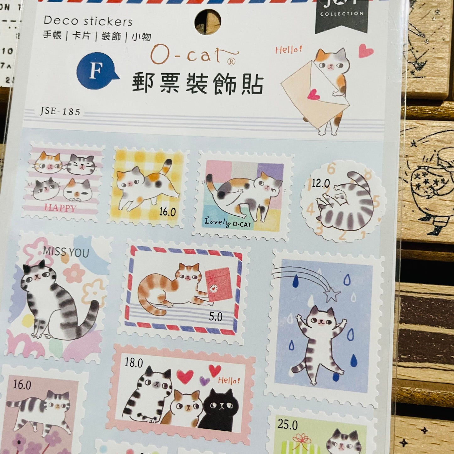 Joy Star O-CAT Stamp #1 Sticker Sheet