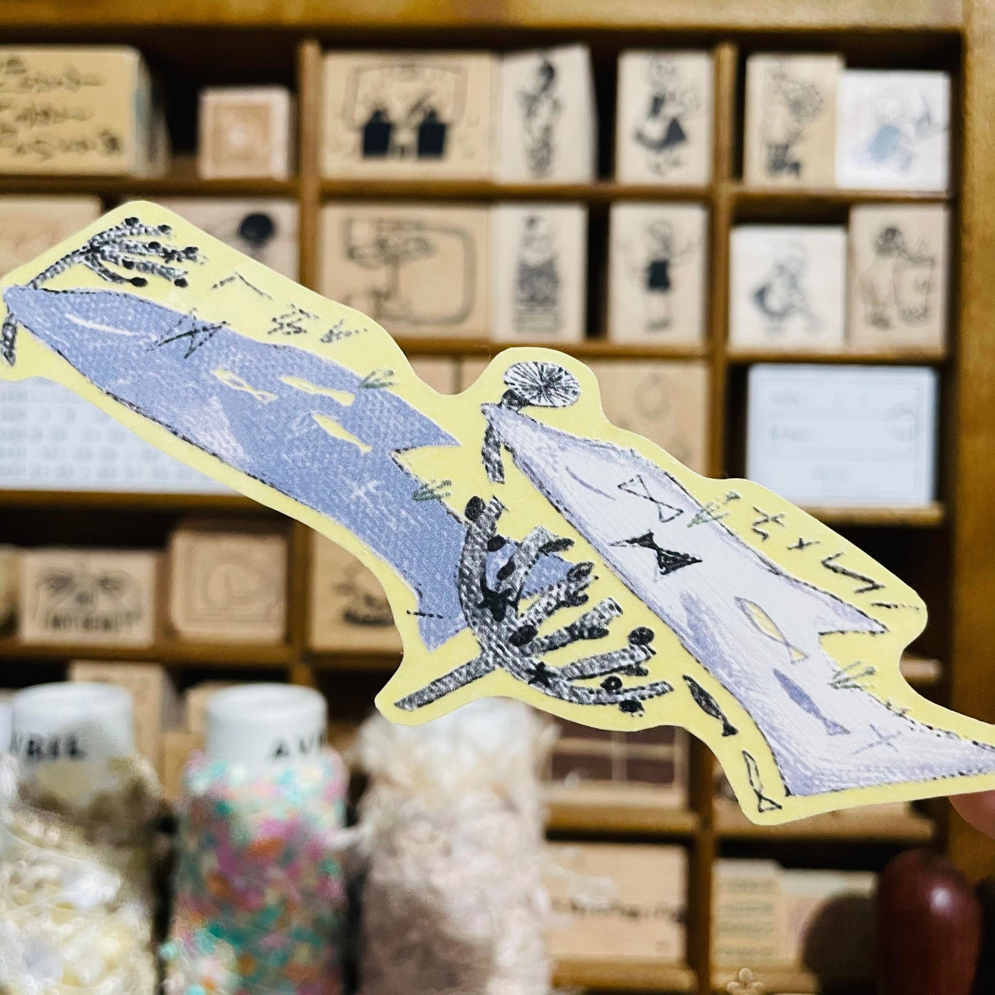 misshoegg Market-only Waterproof Whale Sticker