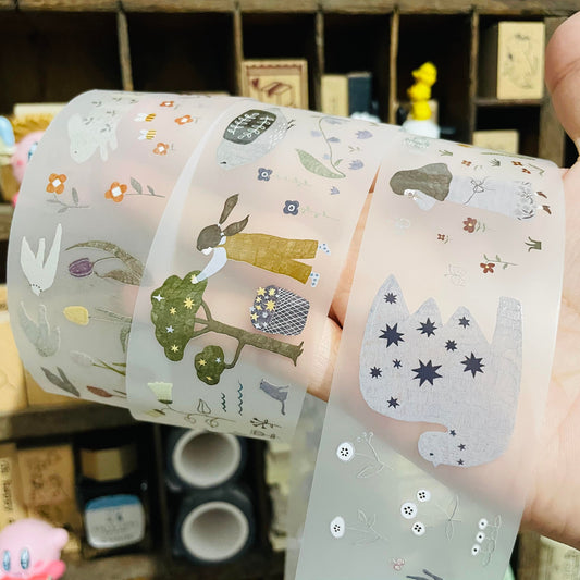 Ivy Snow In the Forest PET Tape Full Roll and Samples