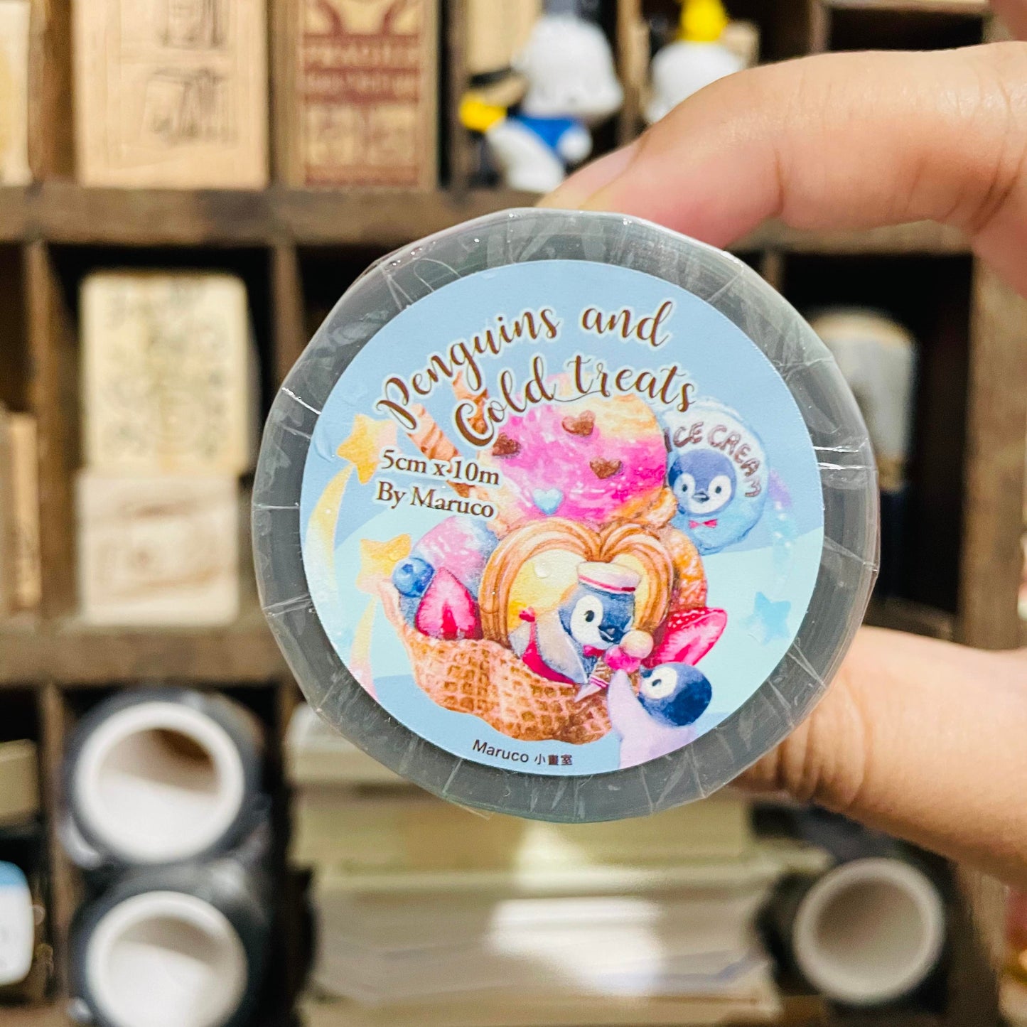 [Sample Only] Maruco Penguins and Cold Treat PET Masking Tape