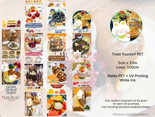 Treat Yourself Wooqiart Collaborated PET Samples and Full Roll