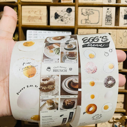 [Samples Only] Mr.Eggplants Egg's Menu Washi Masking Tape
