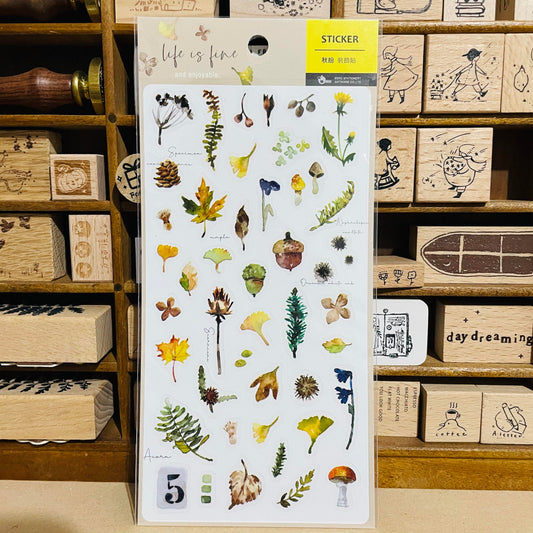 BERG x Pion Fall Plants Sticker Sheet