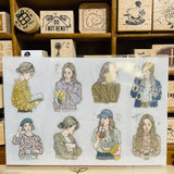 Pion Print-On Transfer Sticker Set Halfbody Girls