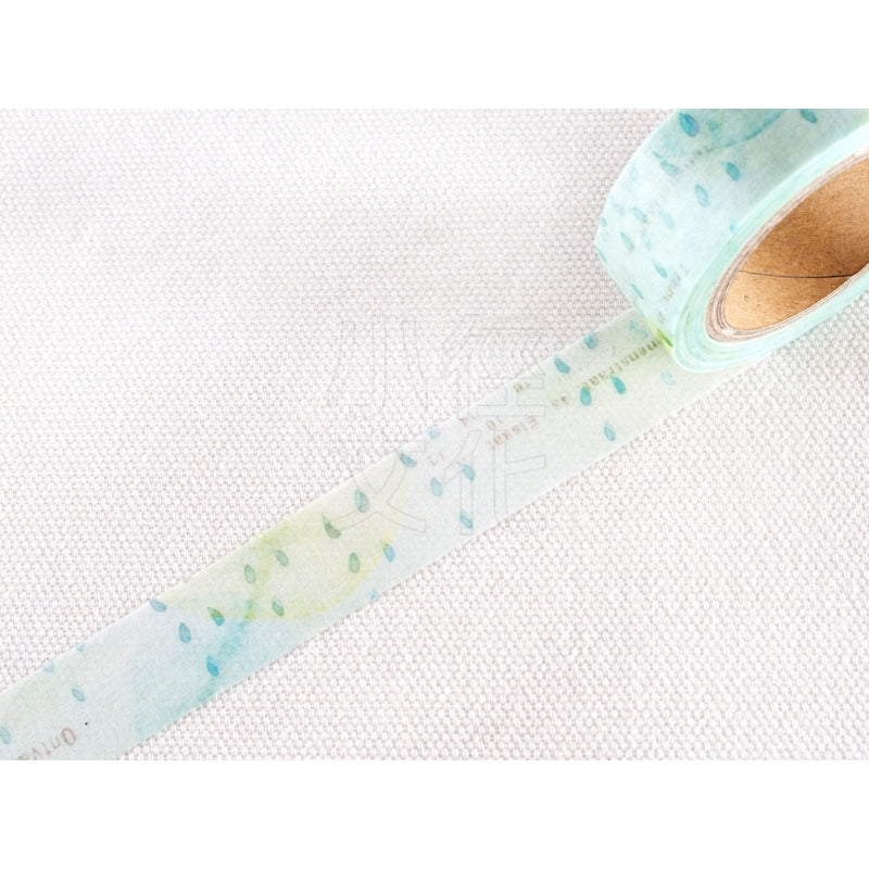 YOHAKU "raindrops" Y-046 Washi Masking Tape Roll