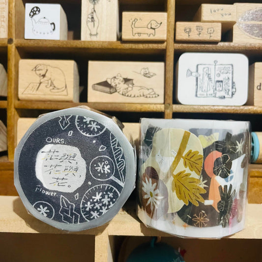 OURS Studio All the Flowers PET Tape Sample and Full Roll