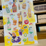 Furafurabushi Sparkling Let's get Drunk Sticker Sheet