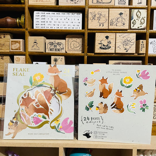 wwiinngg Fox Friends Foiled Sticker Flakes Pack