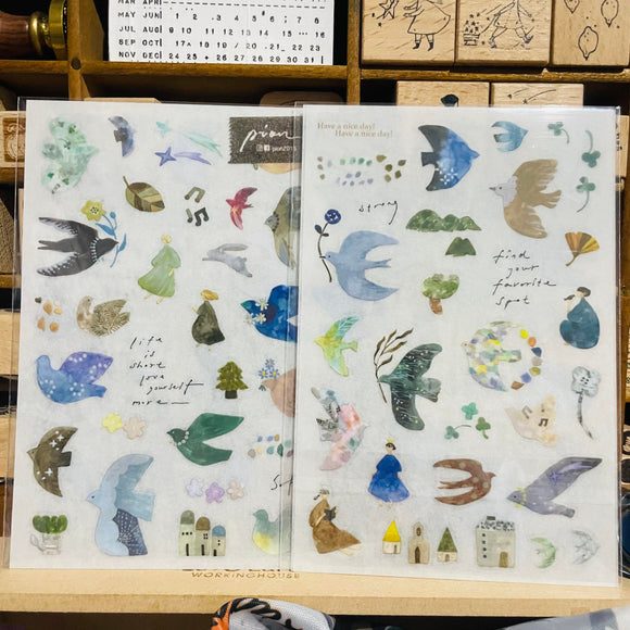 Pion Print-On Transfer Sticker Set Bird Island