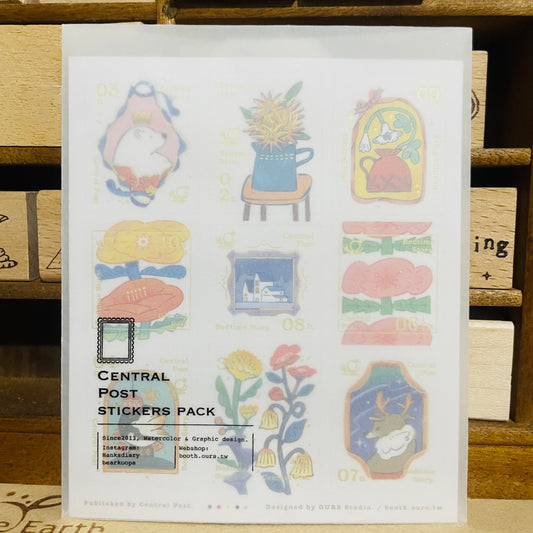 OURS Studio Bedtime Story Stamp Sticker Set Pack