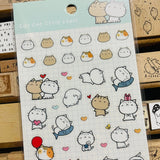 CAT CAT White Cat Transparent Sticker Sheet