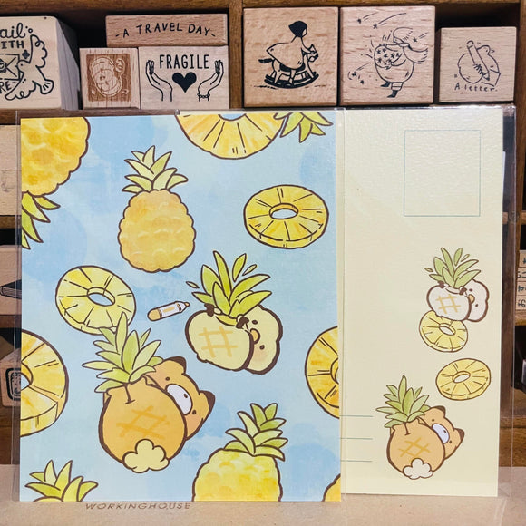 Little Popcorn Pineapple Postcard