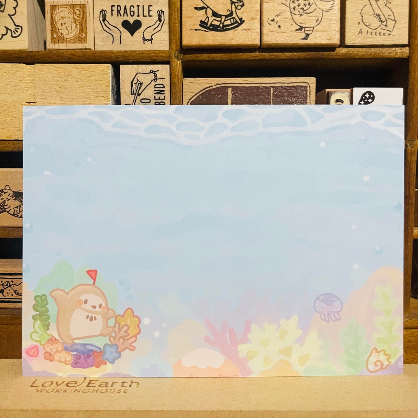 Popopenguin Illustration Sea Animals Postcard