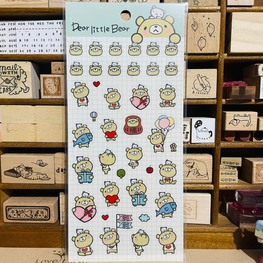 Dear Little Bear Transparent Sticker Sheet