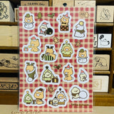 Little Popcorn Gold Foiled Holiday Sticker Sheet