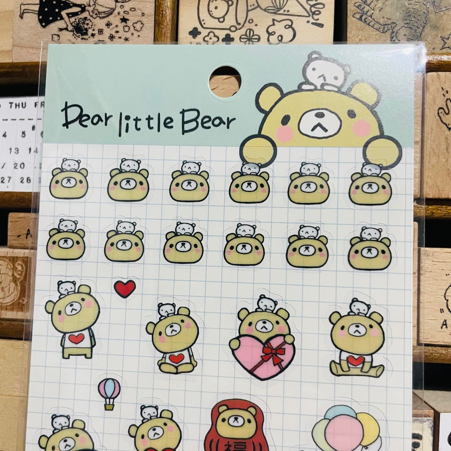 Dear Little Bear Transparent Sticker Sheet
