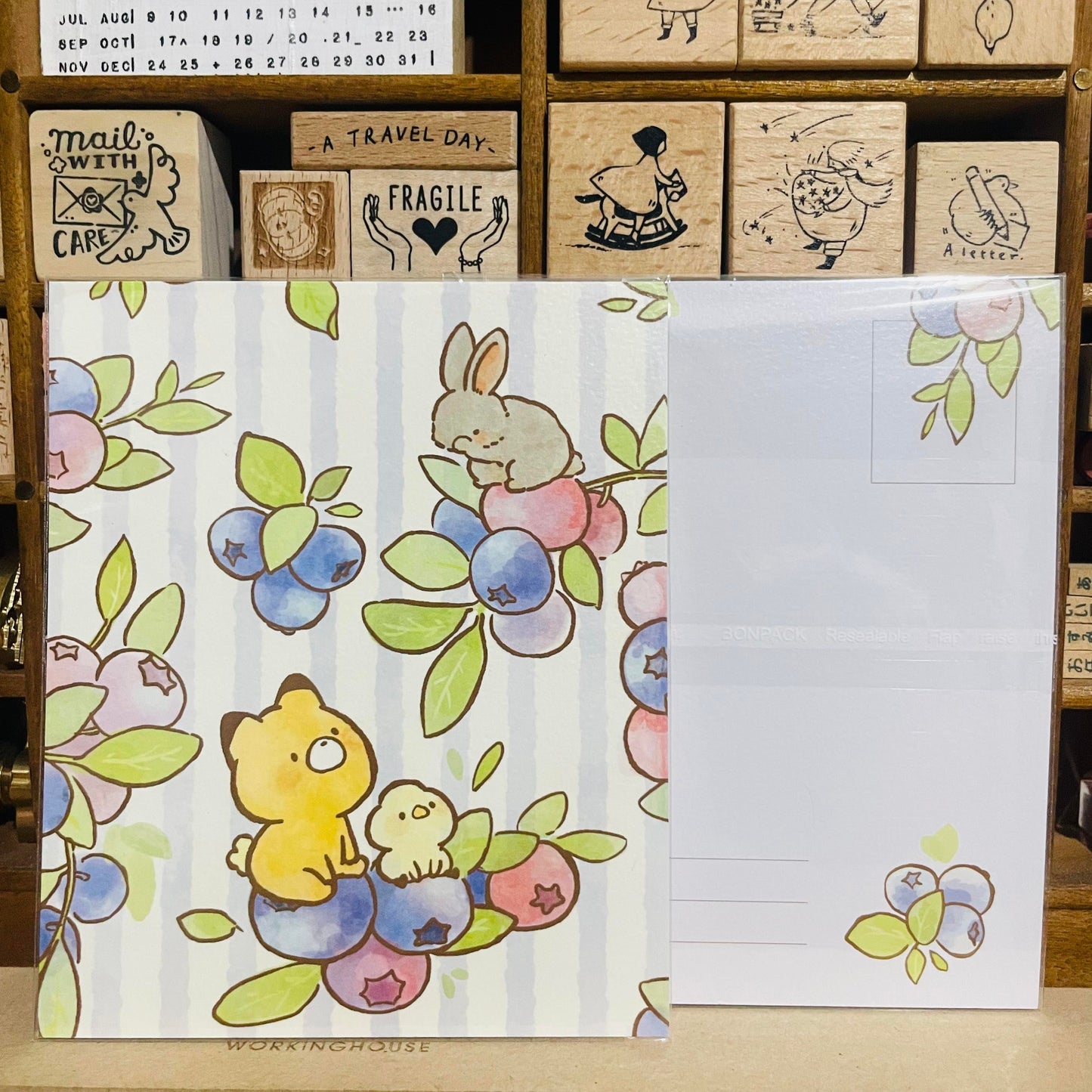 Little Popcorn Blueberry Postcard