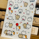 CAT CAT White Cat Transparent Sticker Sheet