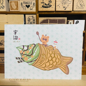 Furafurabushi Taiyaki Matcha Ice-Cream Postcard