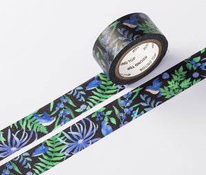 wwiinngg Twlight Forest Flowers Illustrated Washi Tape Roll