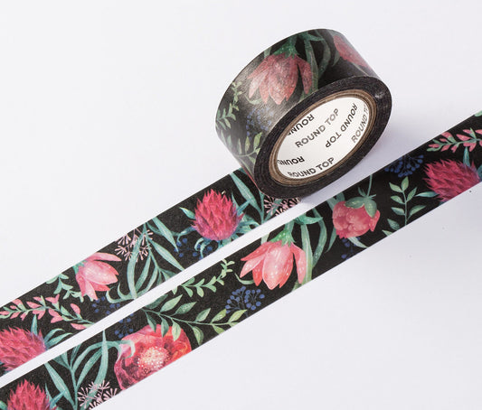 wwiinngg Gorgeous Beauty Flowers Illustrated Washi Tape Roll