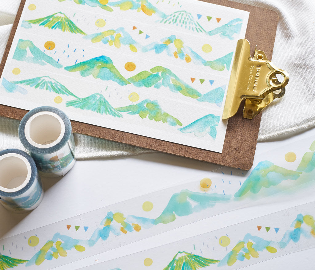 Hello Studio Rolling Hill PET Masking Tape Roll and Samples