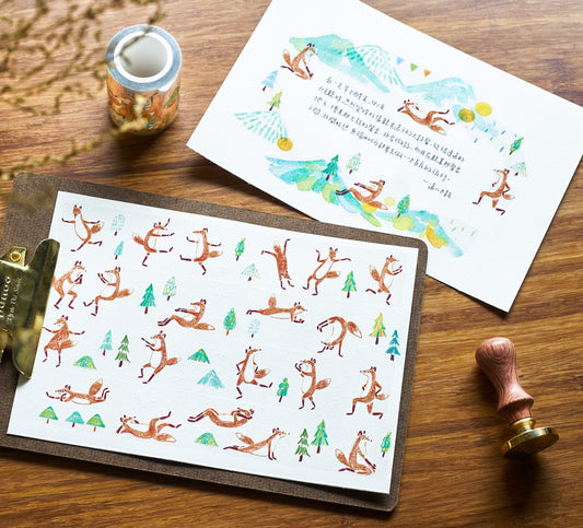 Hello Studio Little Walk PET Masking Tape Roll and Samples