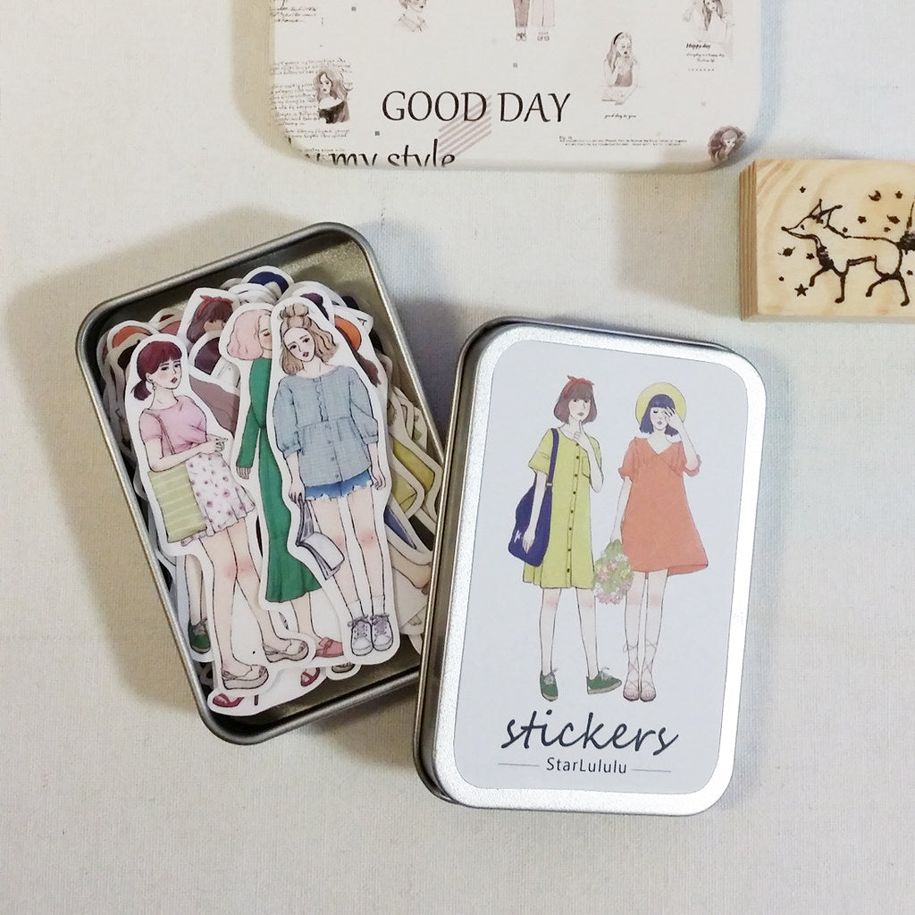 Starlululu Metal Tin Box Sticker Flakes