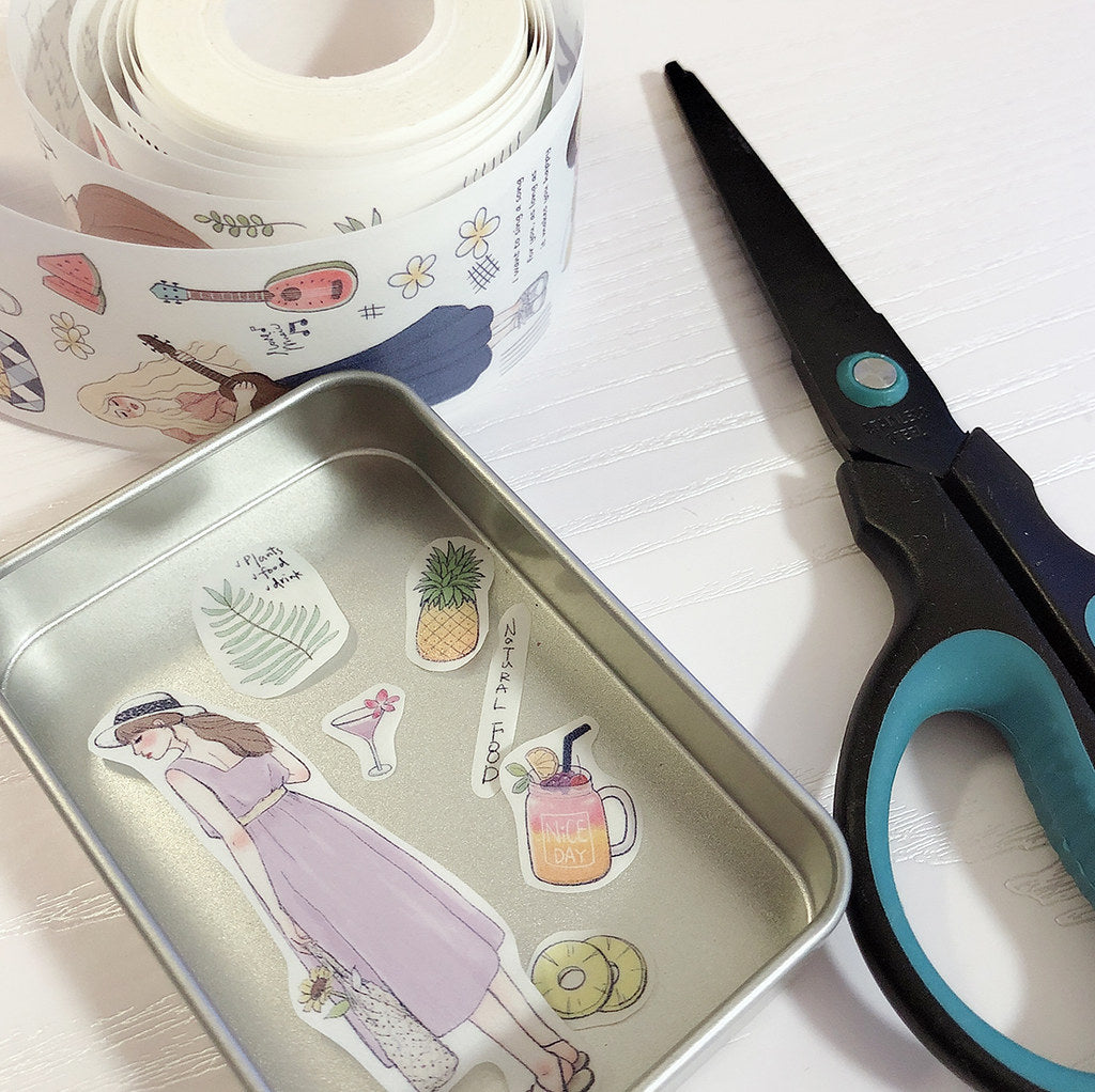 Starlululu Summer Holidays Washi Masking Tape Roll and Samples