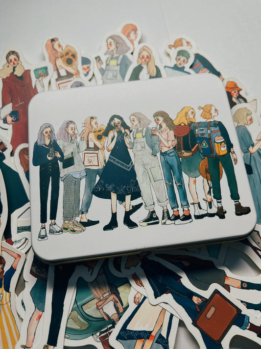 La Dolce Vita A Faraway Journey Metal Tin Box Sticker Flakes