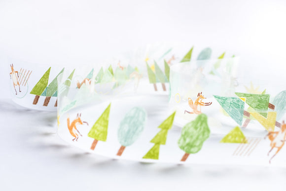 Hello Studio Geometric Forest  PET Masking Tape Sample and Rolls