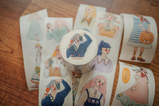La Dolce Vita Song of Hundred Flowers Washi Tape Sample and Roll