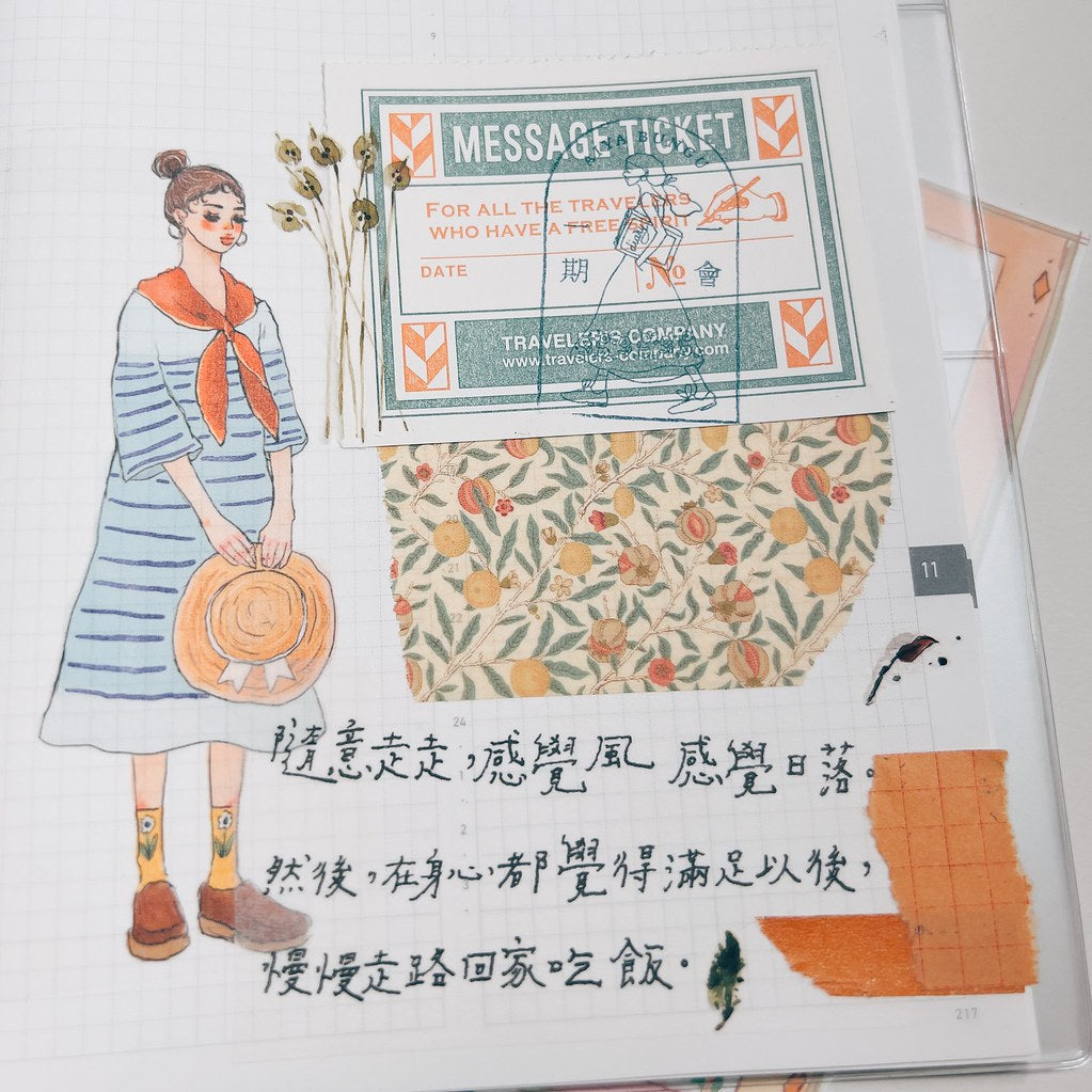La Dolce Vita Song of Hundred Flowers Washi Tape Sample and Roll