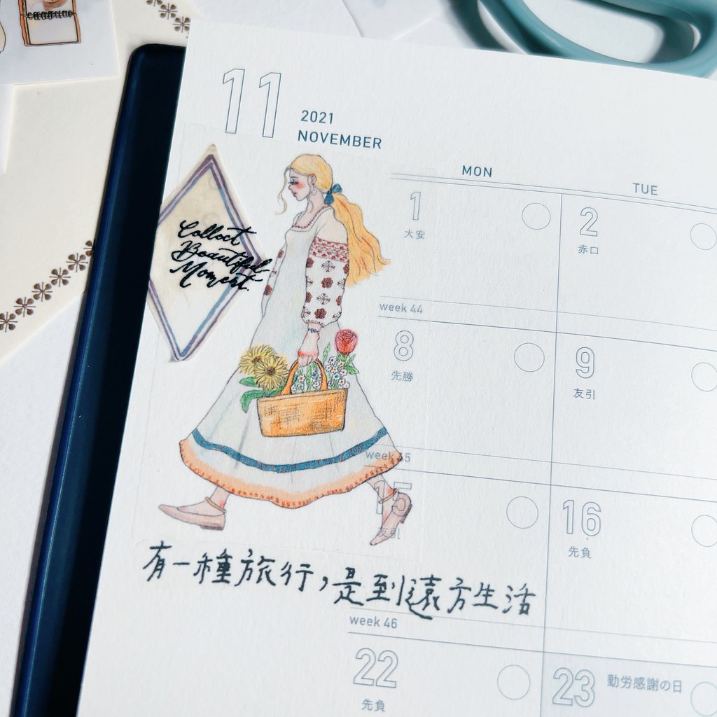 La Dolce Vita Song of Hundred Flowers Washi Tape Sample and Roll