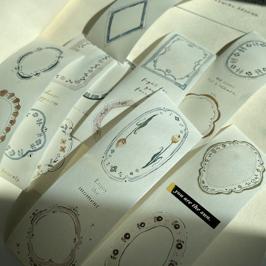 Pion Flower Trays Gold Stamping Foiled Masking Tape Sample and Full Roll