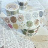 Starlululu Small Circle Washi Masking Tape Roll and Samples