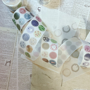 Starlululu Small Circle Washi Masking Tape Roll and Samples