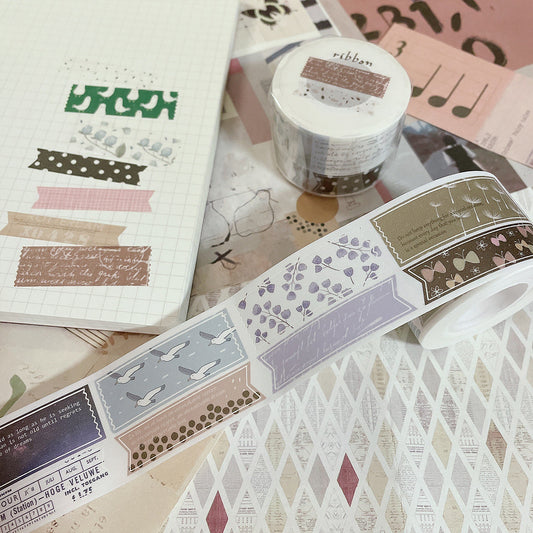 Starlululu Ribbon Washi Masking Tape Roll and Samples