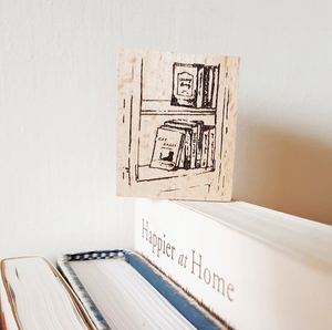 Yeoncharm Bookshelf Rubber Wood Stamp