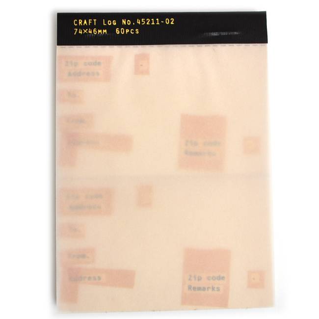 Discontinued Classiky Craft Log No.45211-02 Sticker Label Pad