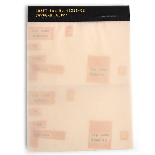 Discontinued Classiky Craft Log No.45211-02 Sticker Label Pad