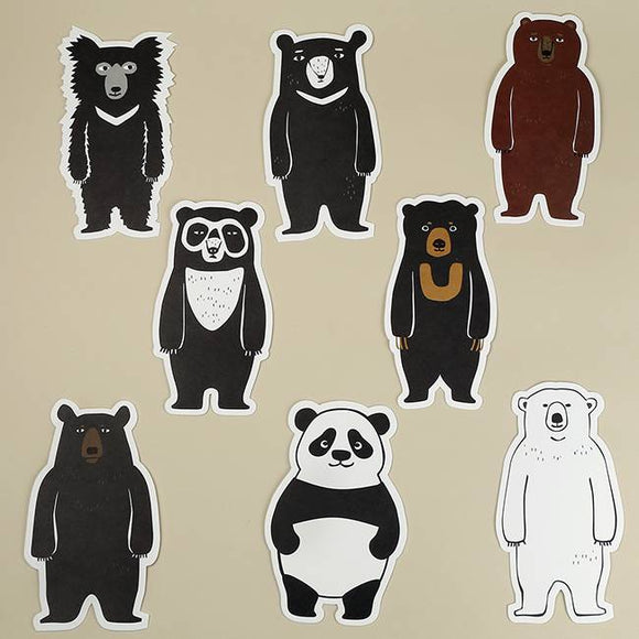 Taiwan Black Bear Postcards 8 in a Set Die Cut