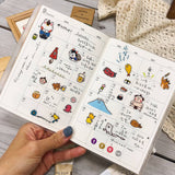 BERG Japan Kawaii Cute Aesthetic Transparent Sticker Sheet Pink