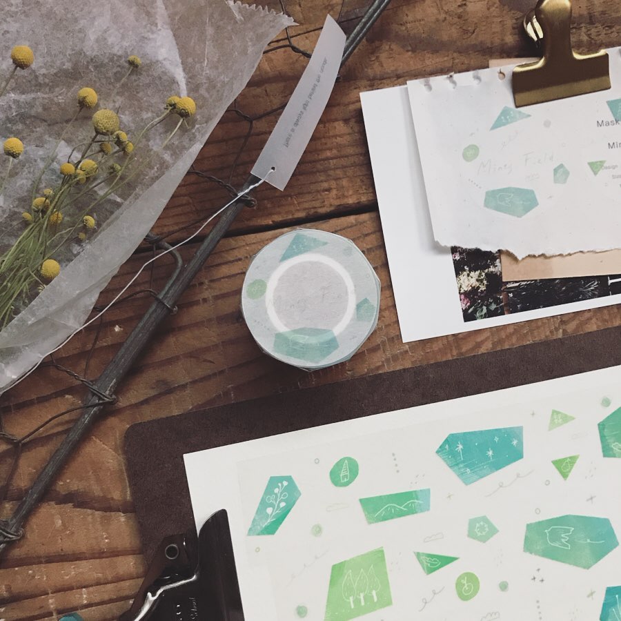 avocadomori Mints Field PET Masking Tape Roll