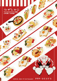 Tachibana Kai PPP-Oeufs Food Release Washi Tape Roll and Samples