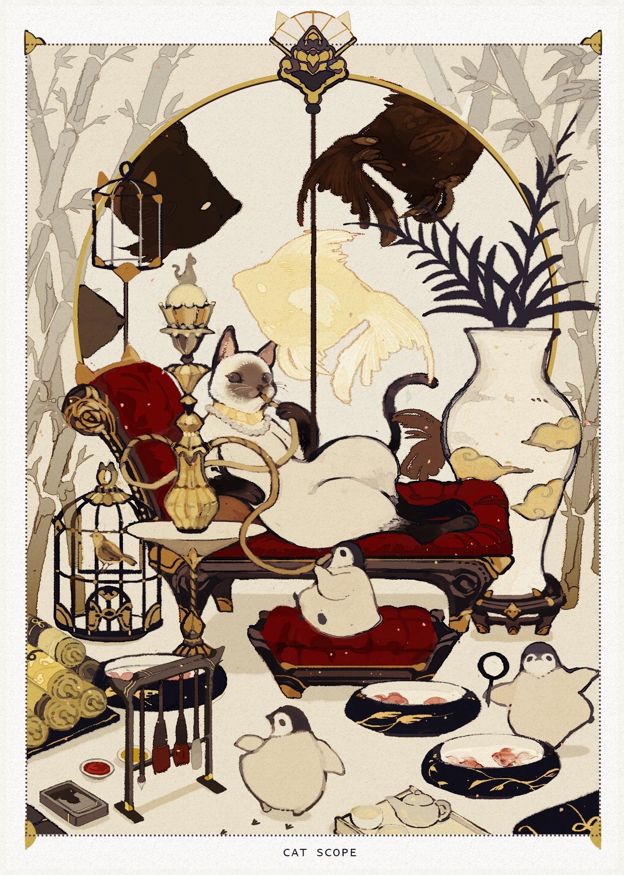 Bubukai Cat Scope SET Paper Postcards