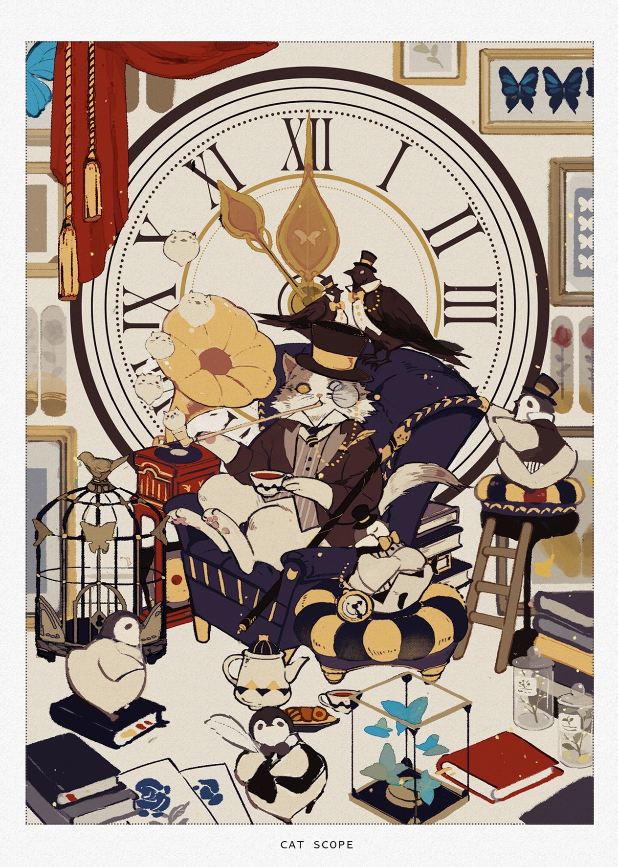 Bubukai Cat Scope SET Paper Postcards