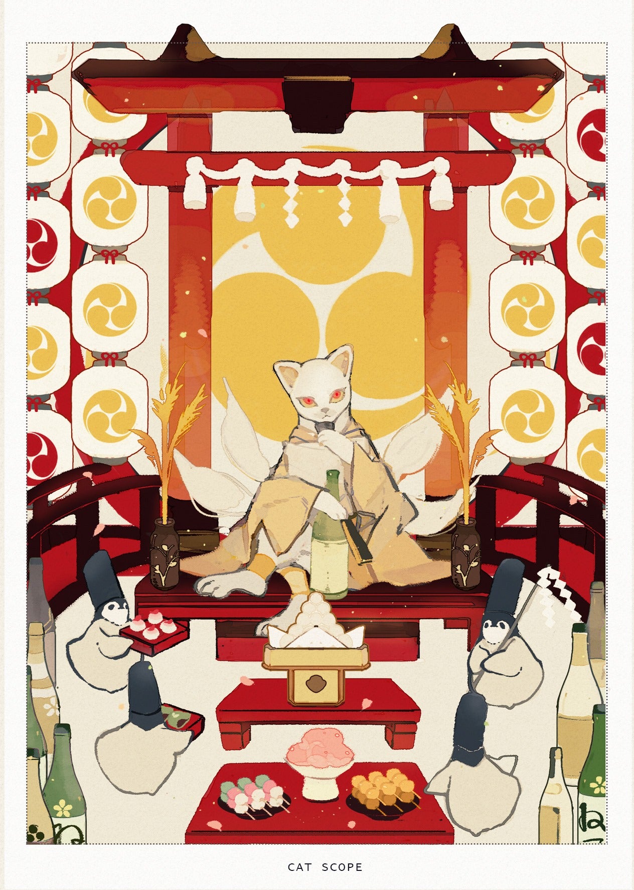 Bubukai Cat Scope SET Paper Postcards