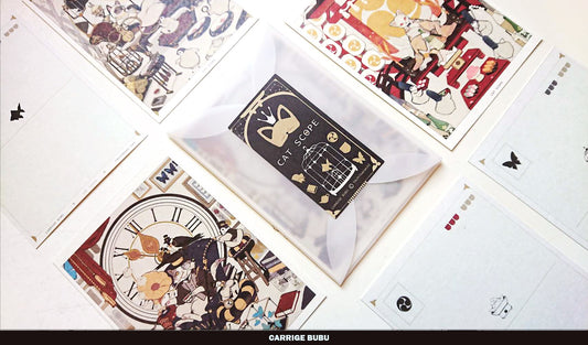 Bubukai Cat Scope SET Paper Postcards