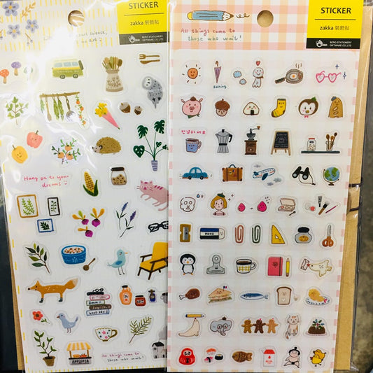 BERG Zakka Transparent Sticker Sheet